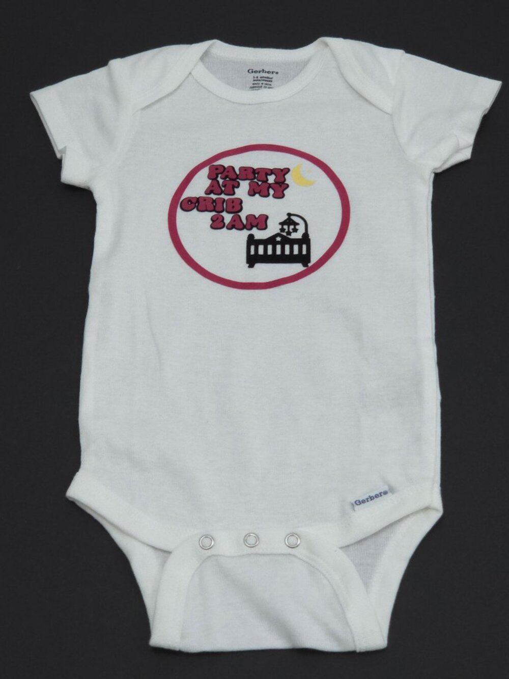 🍼 Gerber "Party At My Crib 2AM" Baby Onesie 🍼
